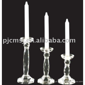 alturas diferentes Decorações claras da tabela das velas do castiçal de vidro do suporte de vela do cristal